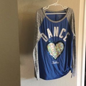 Girls size 12 Justice long sleeved shirt